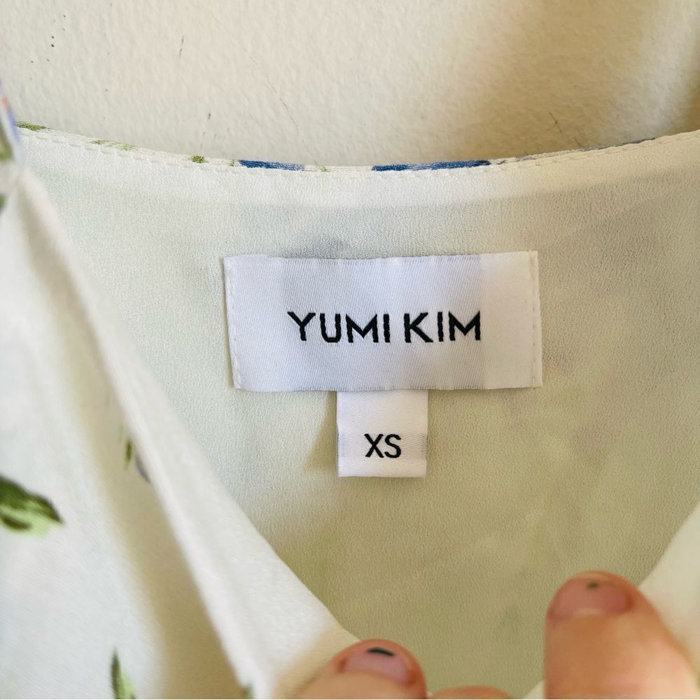 YUMI KIM Ivory & Blue Floral Tie Strap Maxi Dress XS - Picture 4 of 9